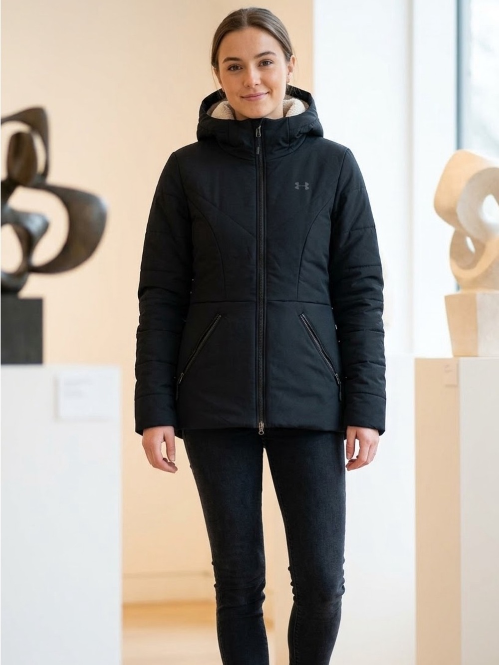 Under Armour Womans Coldgear Sherpa lined hooded Jacket